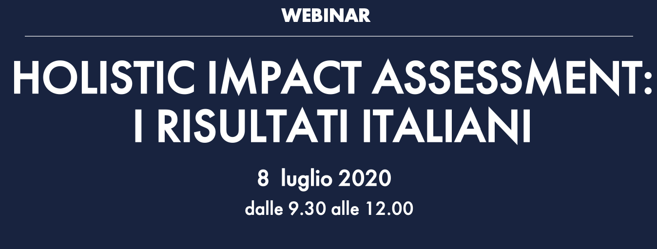 Holistic impact assesment: i risultati italiani 